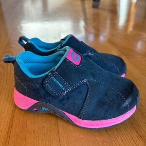 Merrell Shoes Jungle Moc Sport Girls size 8M Toddler Girls Navy Blue Pink Shoes